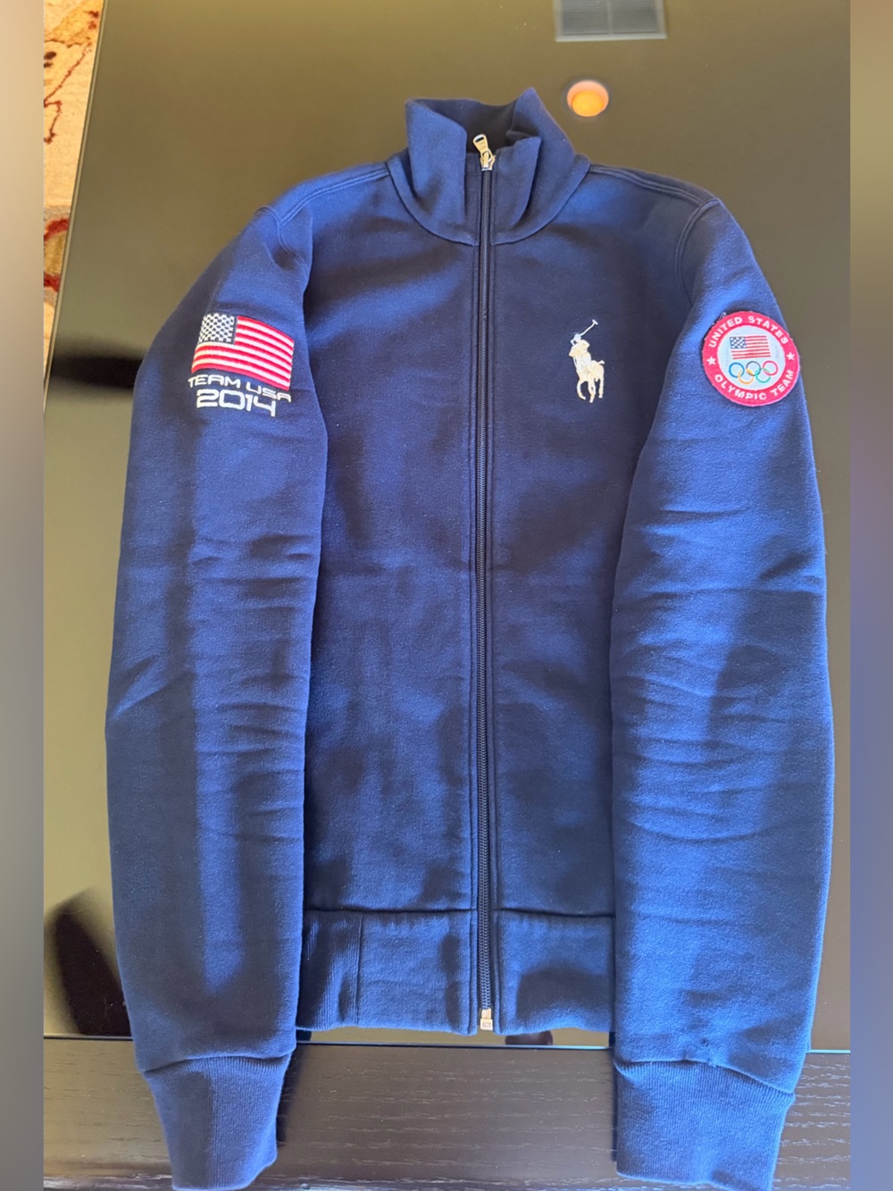 Ralph Lauren - Official Olympic Team Navy Full-Zip Sweatshirt Jacket